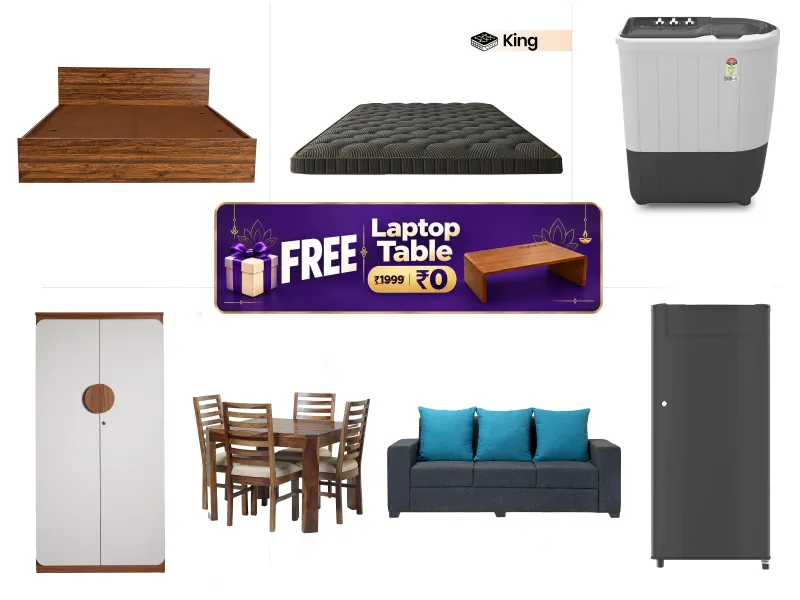 Rio King Bed 1 BHK Combo